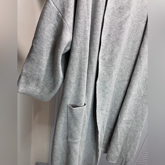 Eileen Fisher Gray Open Front Sweater - Picture 3 of 11